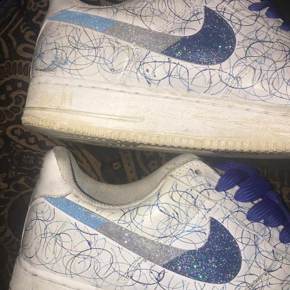 Custom painted Nike Air Force 1 20th Anniversary